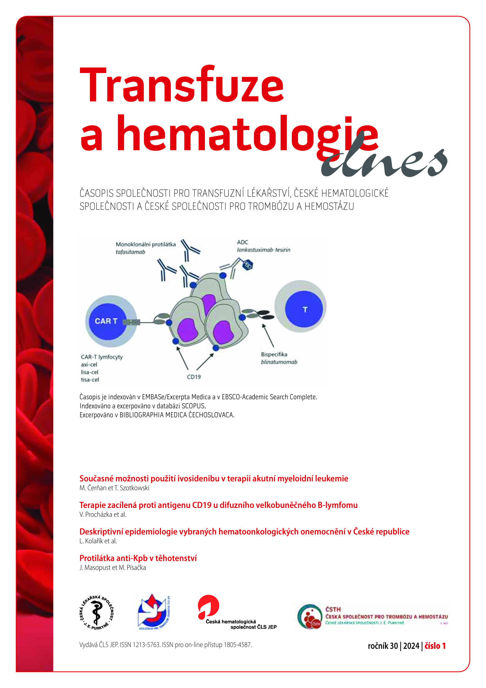					Náhled Vol 30 No 1 (2024): Transfuze a hematologie dnes
				
