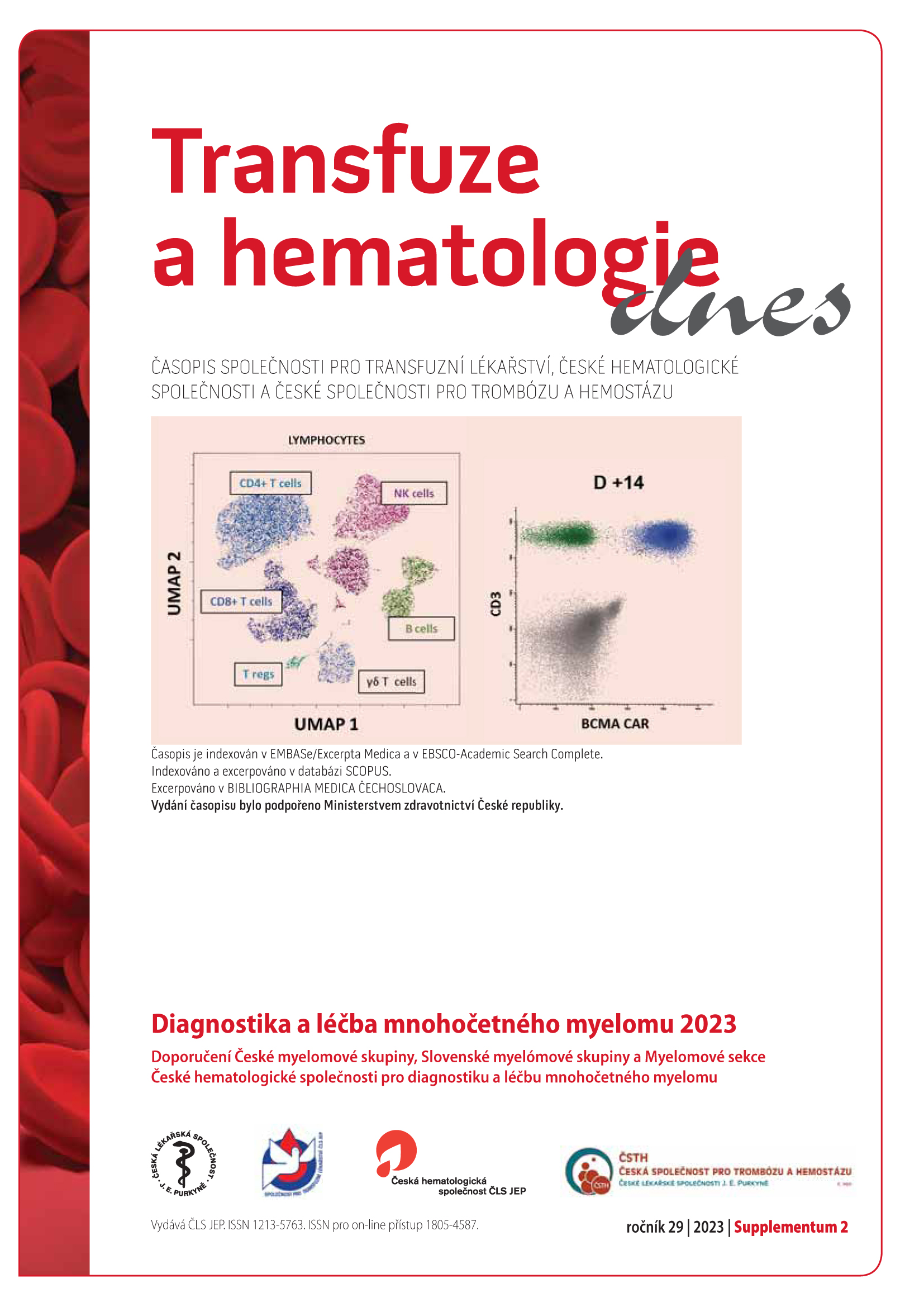 					Náhled Vol 29 No supplementum 2 (2023): Transfuze a hematologie dnes
				