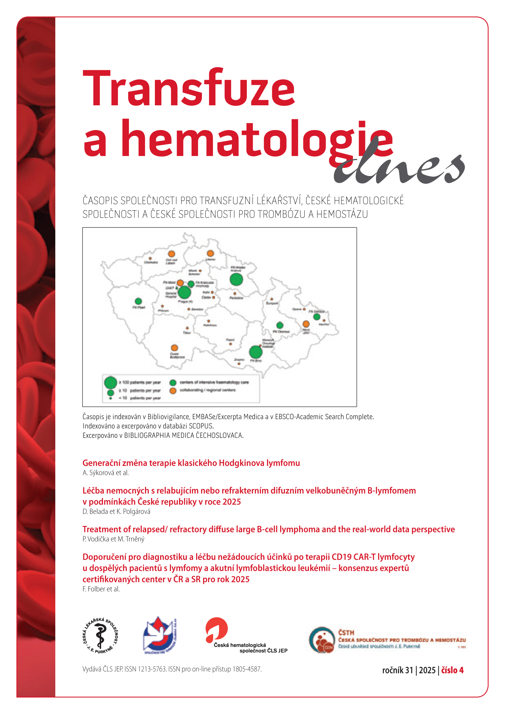 					Náhled Vol 31 No 4 (2025): Transfuze a hematologie dnes
				