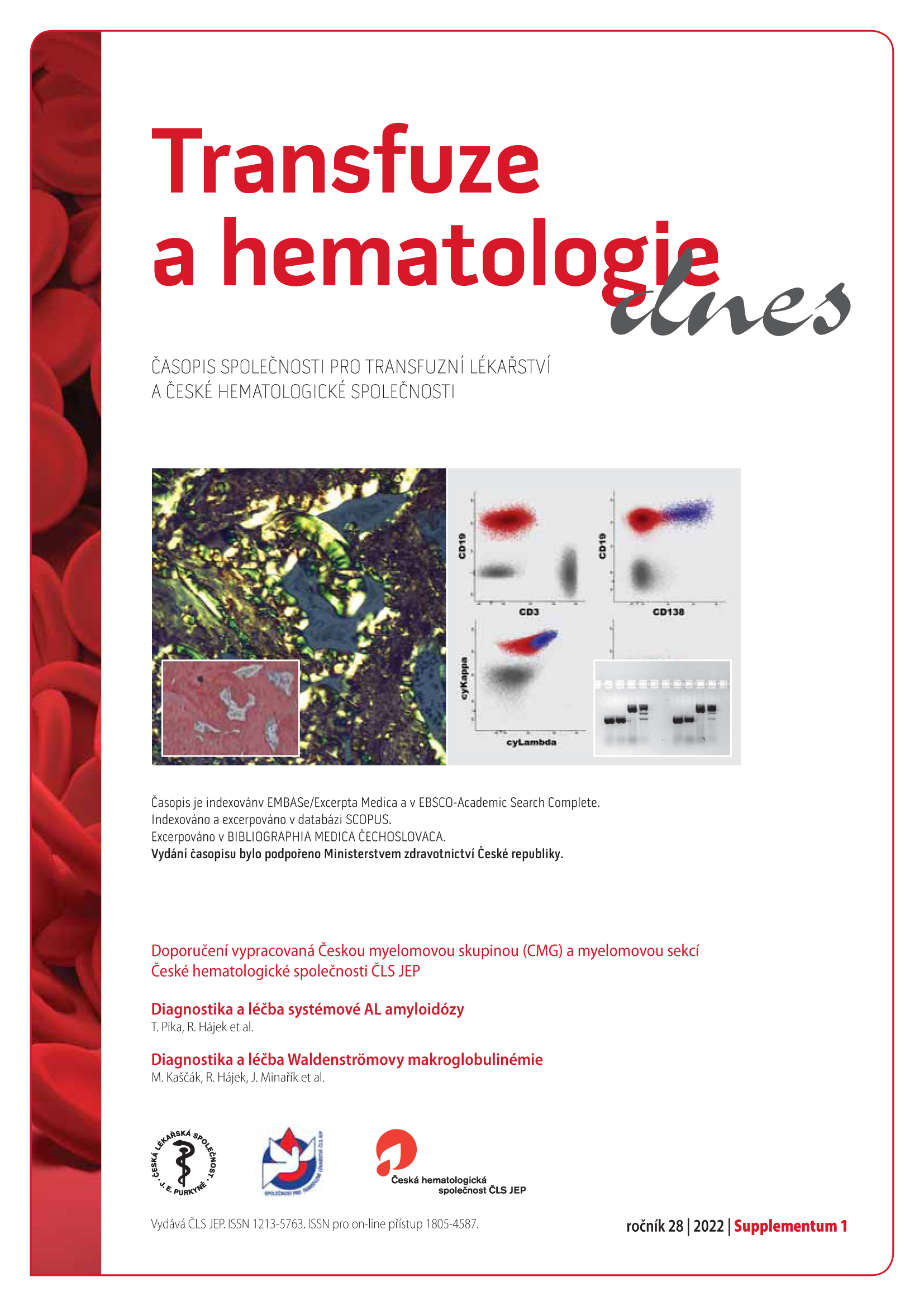 					Náhled Vol 28 No Supplementum 1 (2022): Transfuze a hematologie dnes
				