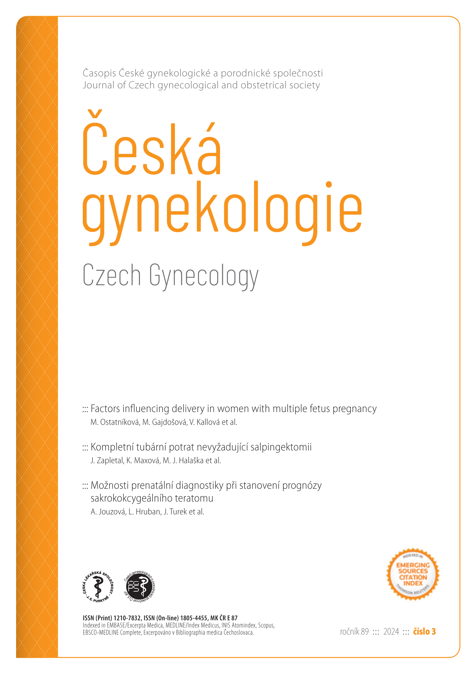 					Náhled Vol 89 No 3 (2024): Česká gynekologie
				