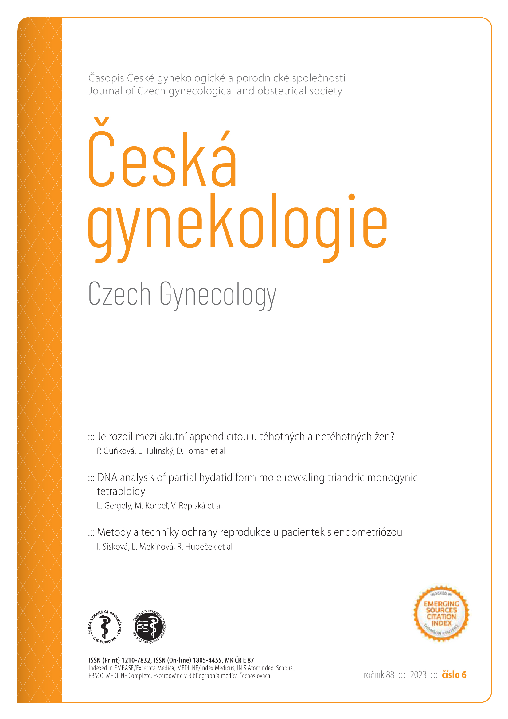					Náhled Vol 88 No 6 (2023): Česká gynekologie
				
